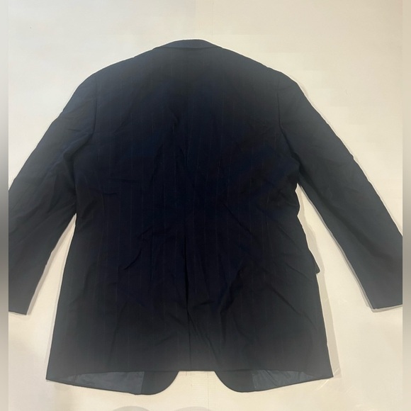 VTG Chaps Ralph Lauren Blazer Jacket Mens 40 Navy Blue Wool - Picture 2 of 11